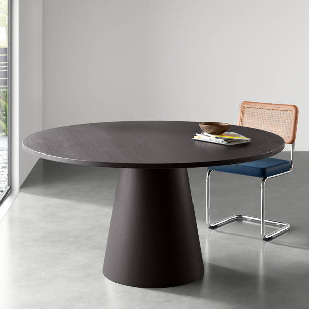 Bless International Tierra Statement Pedestal Round Dining Table Luxury Modern Design 6186